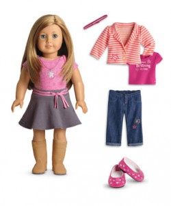 American Girl Light Skin, Layered Caramel Hair, Blue Eye 18'' Doll & Outfit Set