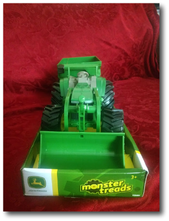 john deere monster treads tractor with wagon